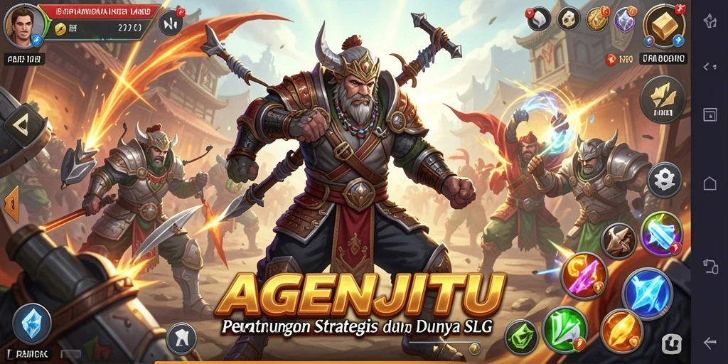Tangkapan layar utama AGENJITU menampilkan aksi perang yang mendebarkan.