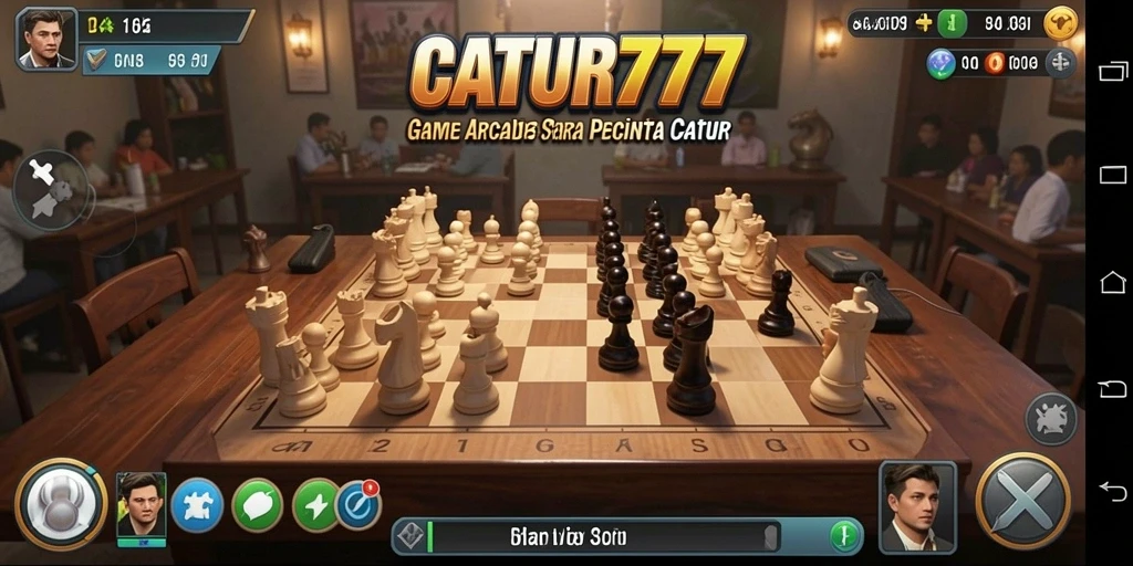 Tampilan gameplay seru dan menantang di CATUR777.