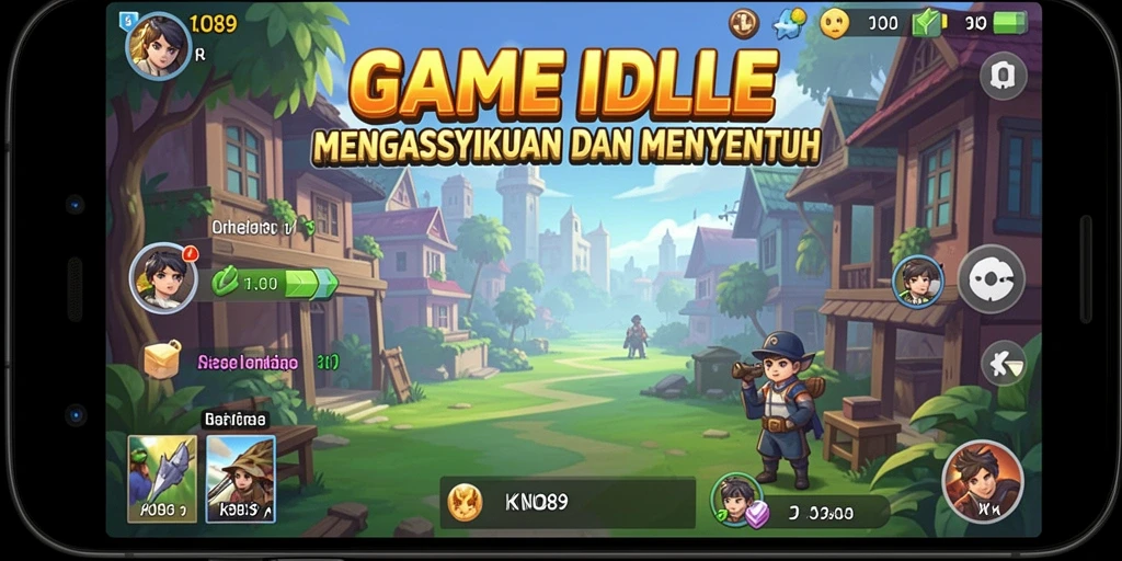 Screenshot gameplay KNO89 yang menampilkan strategi Idle yang menarik.