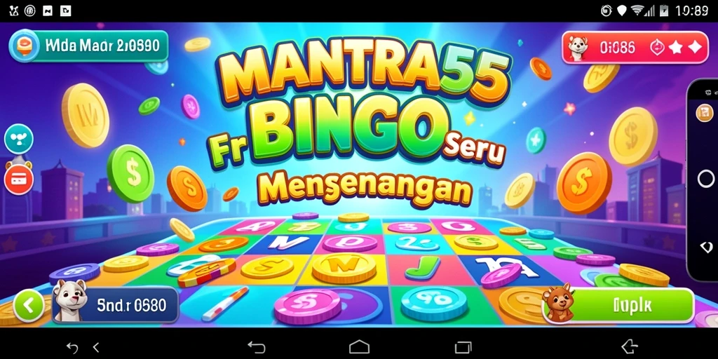Tampilan gameplay seru dalam permainan Bingo MANTRA55.