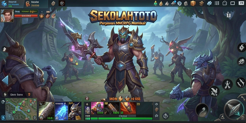 Screenshot gameplay SEKOLAHTOTO menampilkan aksi seru dalam dunia MMORPG.